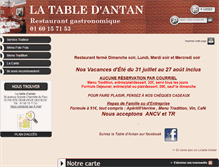 Tablet Screenshot of latabledantan.fr